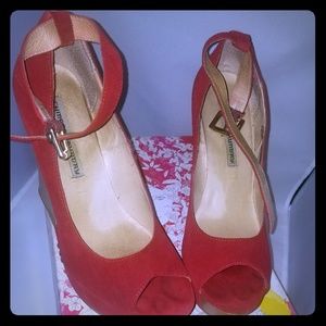 Chinese Laundry Red Wedges